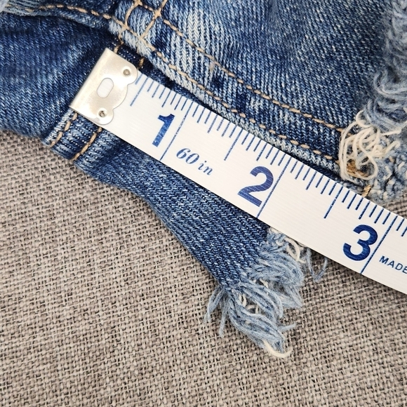 Hollister Light Wash Distressed High Rise Short Shorts Vintage Stretch Size1/25 - Picture 8 of 8